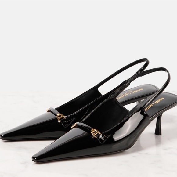 Saint Laurent
Women's Carine Slingback Pumps in Patent Leather black size 35 - Picture 2 of 15